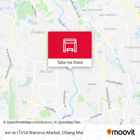 ตลาดวโรรส Waroros Market map