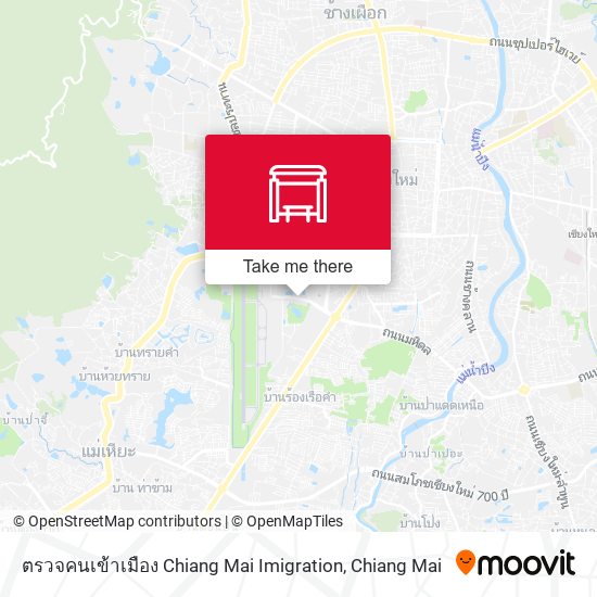 ตรวจคนเข้าเมือง Chiang Mai Imigration map
