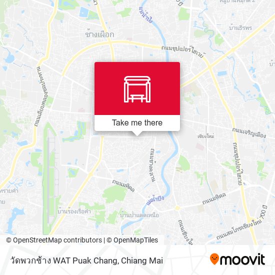 วัดพวกช้าง WAT Puak Chang map