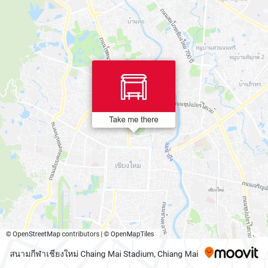 สนามกีฬาเชียงใหม่  Chaing Mai Stadium map