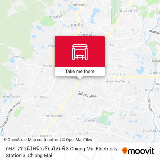 กฟภ. สถานีไฟฟ้าเชียงใหม่ที่ 3  Chiang Mai Electricity Station 3 map
