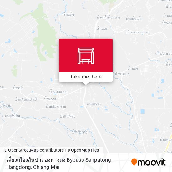 เลี่ยงเมืองสันป่าตองหางดง Bypass Sanpatong-Hangdong map