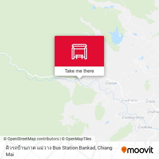 คิวรถบ้านกาด แม่วาง Bus Station Bankad map