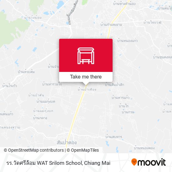 รร.วัดศรีล้อม WAT Srilom School map