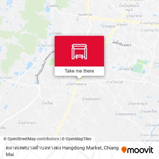 ตลาดเทศบาลตำบลหางดง Hangdong Market map