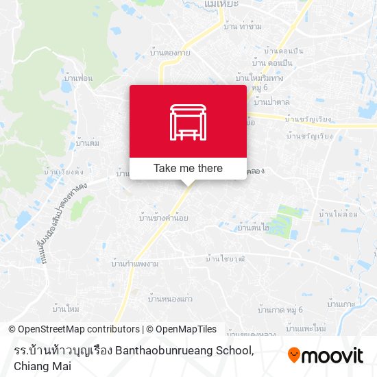 รร.บ้านท้าวบุญเรือง Banthaobunrueang School map
