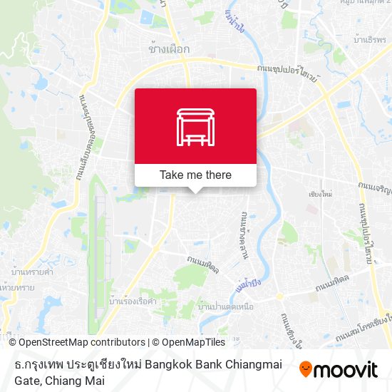 ธ.กรุงเทพ ประตูเชียงใหม่ Bangkok Bank Chiangmai Gate map