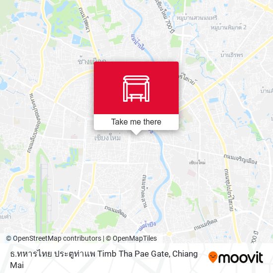 ธ.ทหารไทย ประตูท่าแพ Timb Tha Pae Gate map