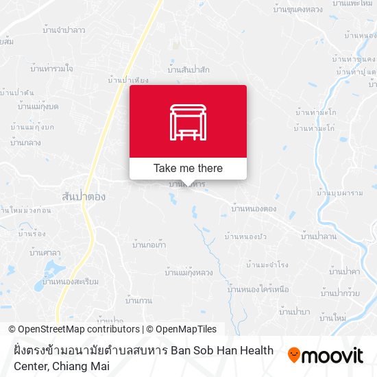 ฝั่งตรงข้ามอนามัยตำบลสบหาร Ban Sob Han Health Center map