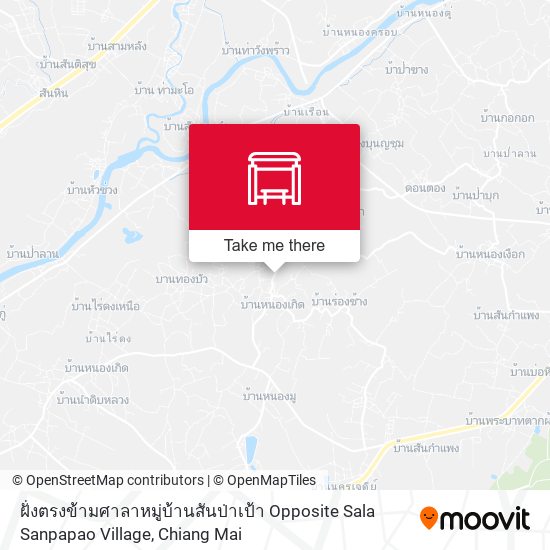 ฝั่งตรงข้ามศาลาหมู่บ้านสันป่าเป้า Opposite Sala Sanpapao Village map