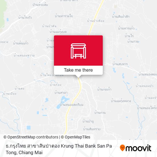 ธ.กรุงไทย สาขาสันป่าตอง Krung Thai Bank San Pa Tong map