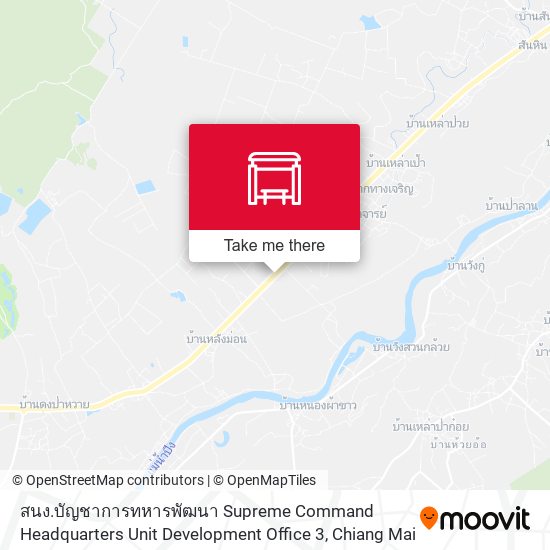 สนง.บัญชาการทหารพัฒนา Supreme Command Headquarters Unit Development Office 3 map