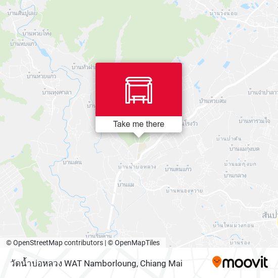 วัดน้ำบ่อหลวง WAT Namborloung map