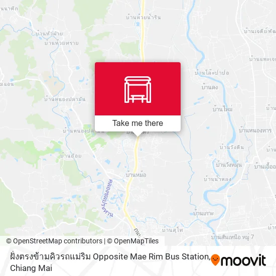 ฝั่งตรงข้ามคิวรถแม่ริม Opposite Mae Rim Bus Station map