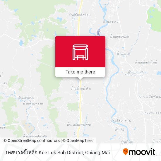 เทศบาลขี้เหล็ก Kee Lek Sub District map