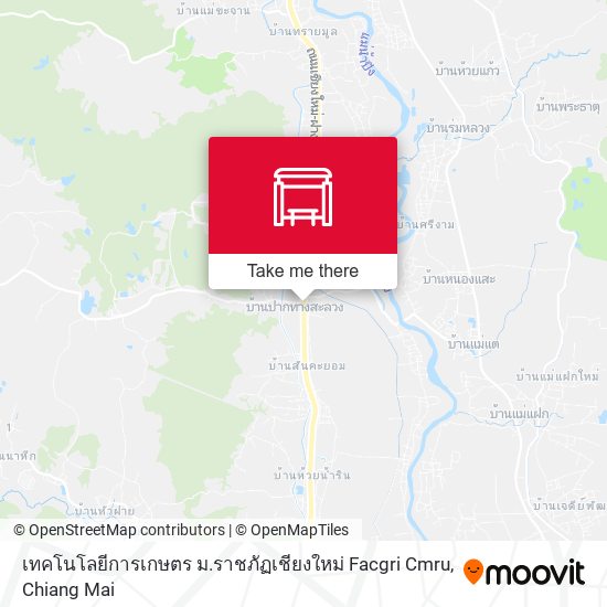 เทคโนโลยีการเกษตร ม.ราชภัฏเชียงใหม่ Facgri Cmru map