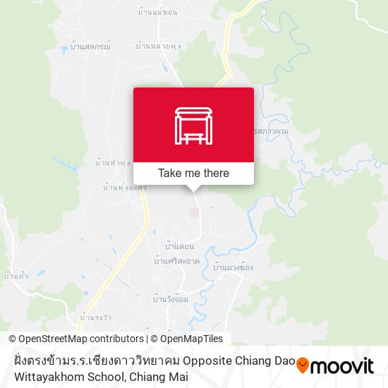 ฝั่งตรงข้ามร.ร.เชียงดาววิทยาคม Opposite Chiang Dao Wittayakhom School map