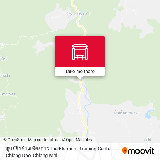 ศูนย์ฝึกช้างเชียงดาว the Elephant Training Center Chiang Dao map