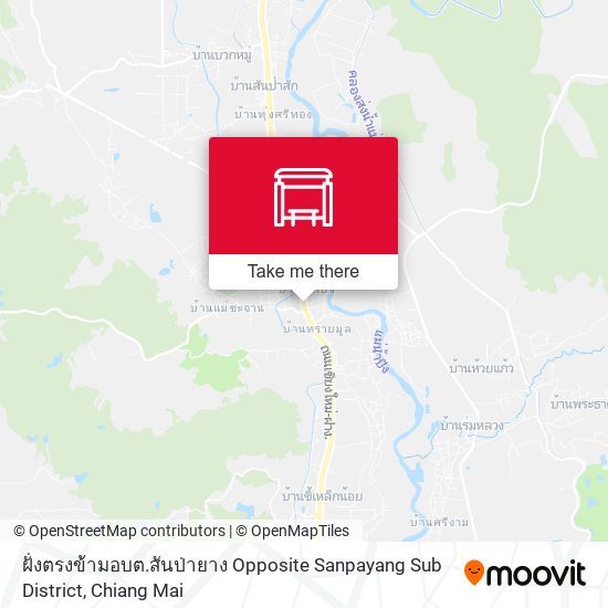 ฝั่งตรงข้ามอบต.สันป่ายาง Opposite Sanpayang Sub District map