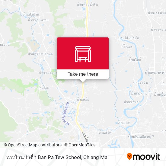 ร.ร.บ้านป่าติ้ว Ban Pa Tew School map