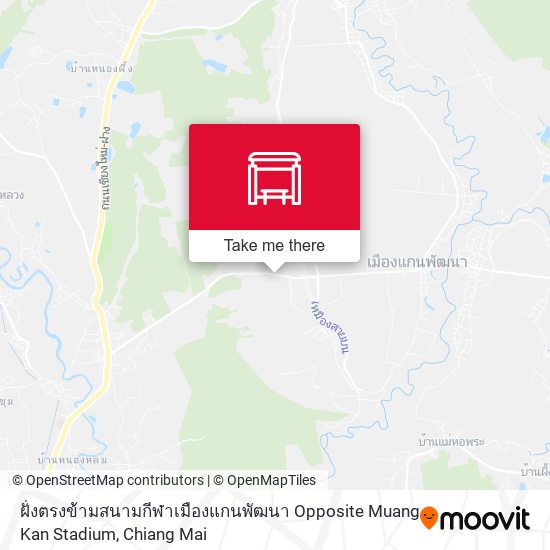 ฝั่งตรงข้ามสนามกีฬาเมืองแกนพัฒนา Opposite Muang Kan Stadium map