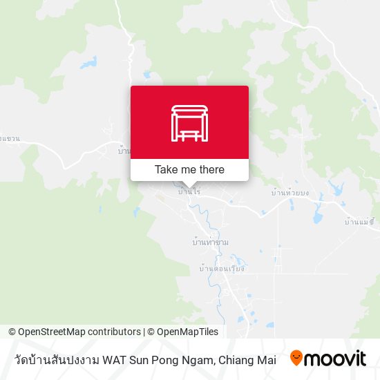 วัดบ้านสันปงงาม WAT Sun Pong Ngam map
