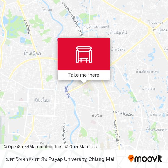 มหาวิทยาลัยพายัพ Payap University map