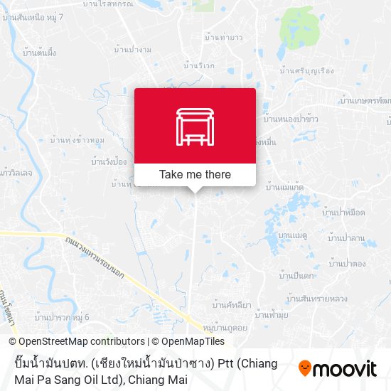 ปั๊มน้ำมันปตท. (เชียงใหม่น้ำมันป่าซาง) Ptt (Chiang Mai Pa Sang Oil Ltd) map