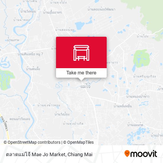 ตลาดแม่โจ้ Mae Jo Market map