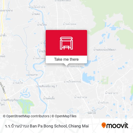 ร.ร.บ้านป่าบง Ban Pa Bong School map