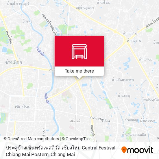 ประตูข้างเซ็นทรัลเฟสติวัล เชียงใหม่ Central Festival Chiang Mai Postern map