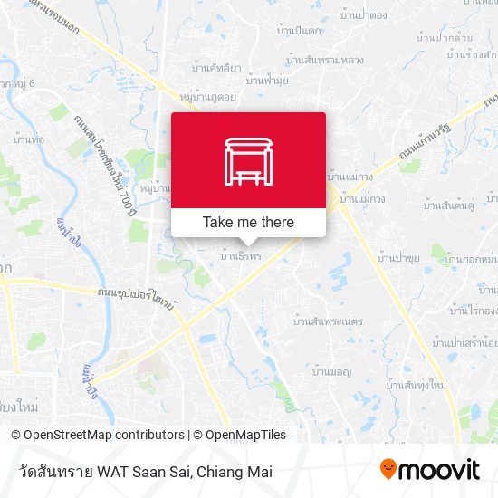 วัดสันทราย WAT Saan Sai map