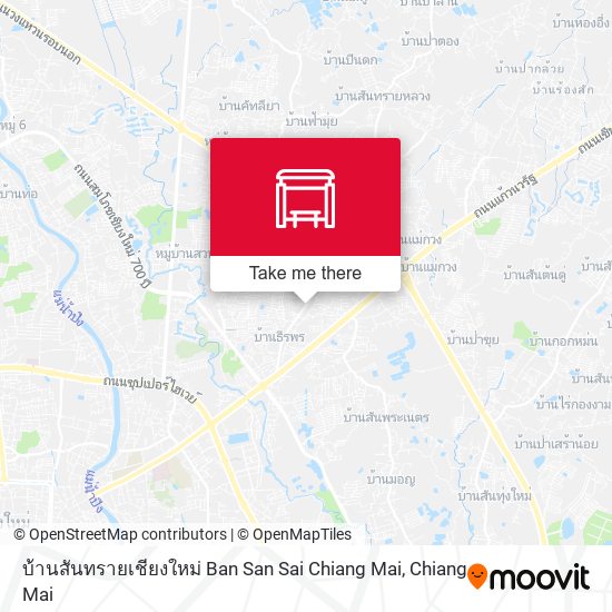 บ้านสันทรายเชียงใหม่ Ban San Sai Chiang Mai map