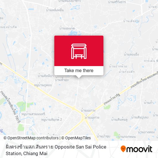 ฝั่งตรงข้ามสภ.สันทราย Opposite San Sai Police Station map