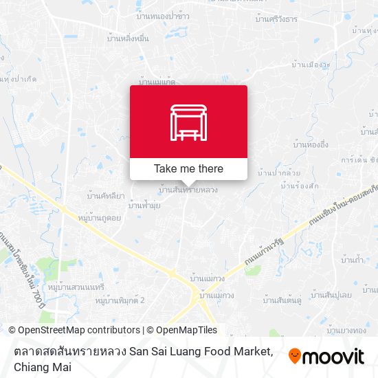 ตลาดสดสันทรายหลวง San Sai Luang Food Market map