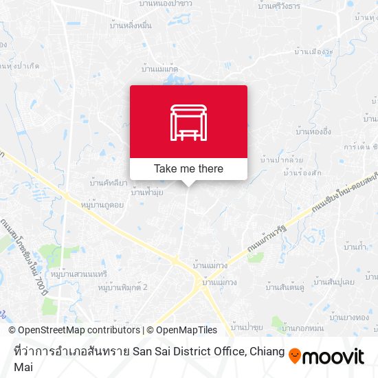 ที่ว่าการอำเภอสันทราย San Sai District Office map