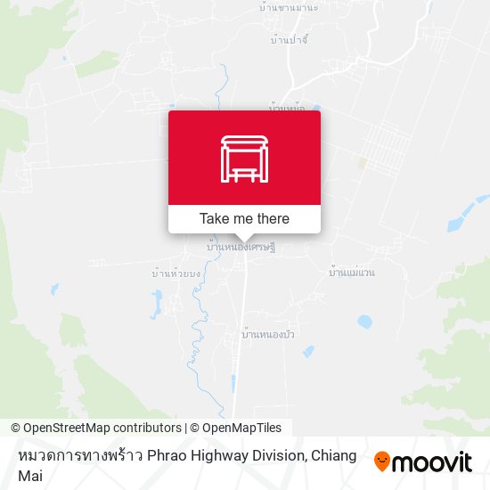 หมวดการทางพร้าว Phrao Highway Division map