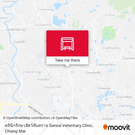 คลินิกรักษาสัตว์สันทราย Sansai Veterinary Clinic map