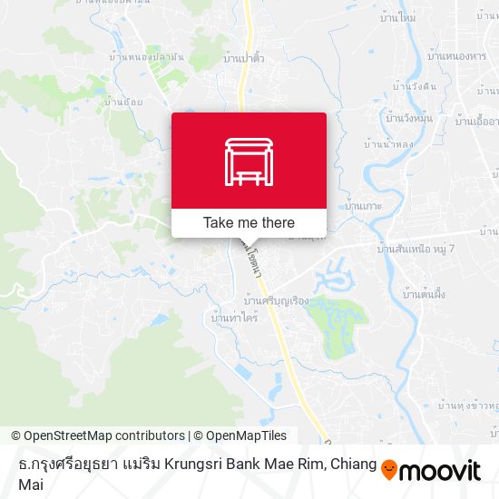ธ.กรุงศรีอยุธยา แม่ริม Krungsri Bank Mae Rim map