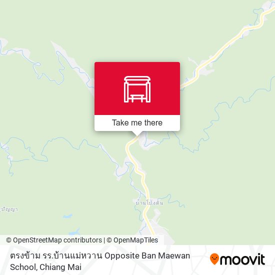 ตรงข้าม รร.บ้านแม่หวาน Opposite Ban Maewan School map