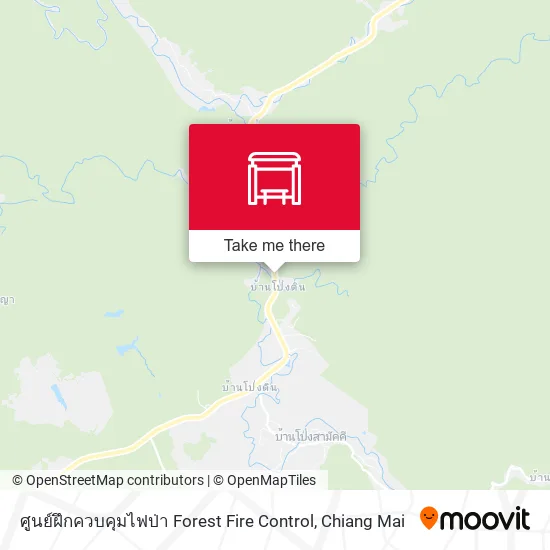 ศูนย์ฝึกควบคุมไฟป่า Forest Fire Control map