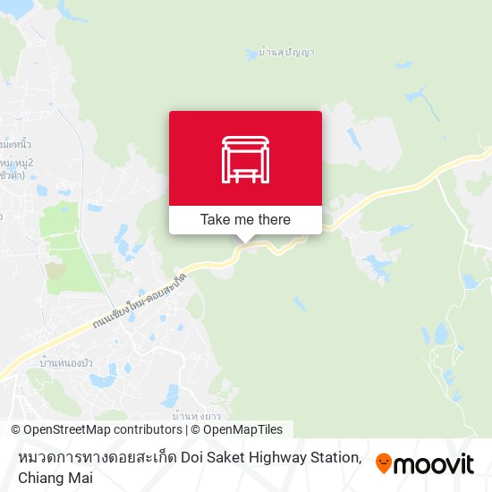 หมวดการทางดอยสะเก็ด Doi Saket Highway Station map