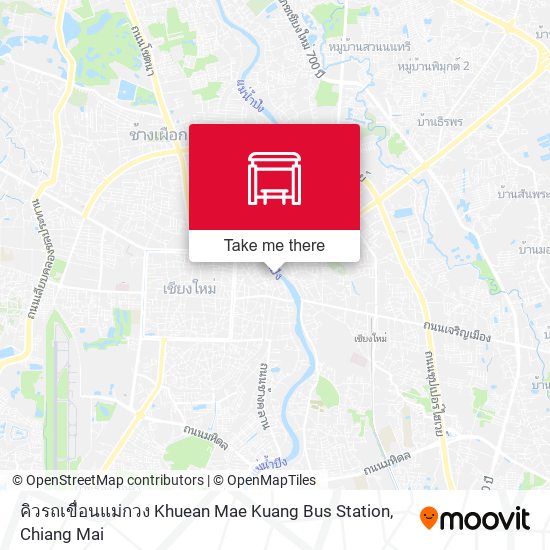คิวรถเขื่อนแม่กวง Khuean Mae Kuang Bus Station map