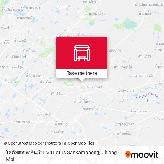 โลตัสตลาดสันกำแพง Lotus Sankampaeng map