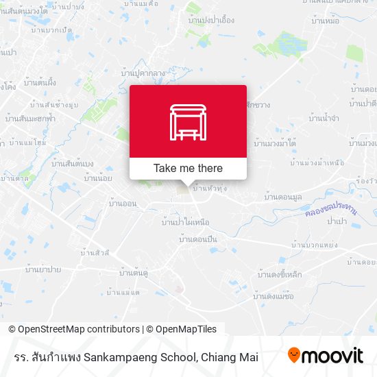 รร. สันกำแพง Sankampaeng School map