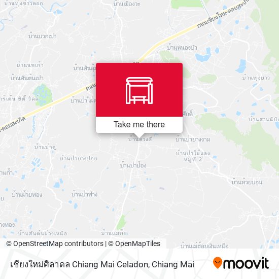 เชียงใหม่ศิลาดล Chiang Mai Celadon map