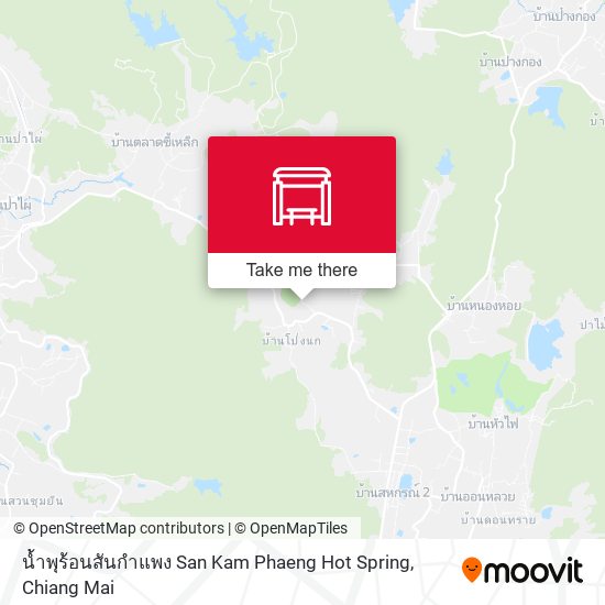 น้ำพุร้อนสันกำแพง San Kam Phaeng Hot Spring map