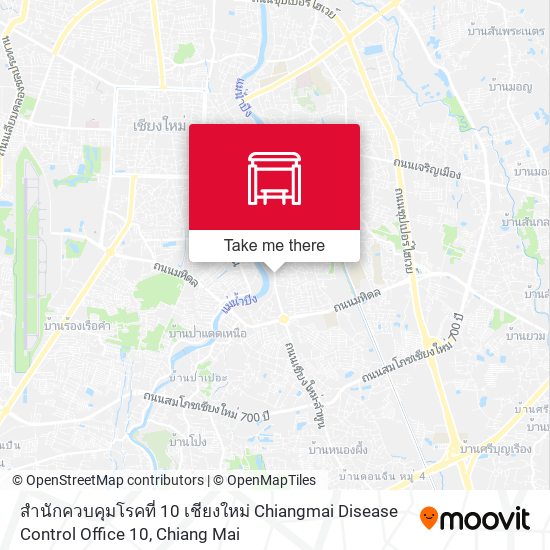 สำนักควบคุมโรคที่ 10 เชียงใหม่ Chiangmai Disease Control Office 10 map