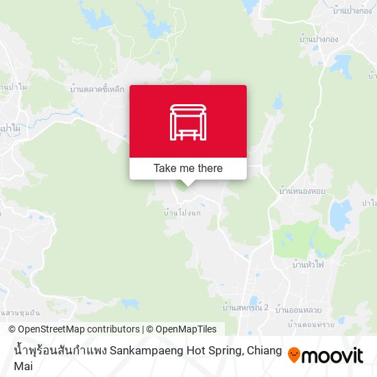 น้ำพุร้อนสันกำแพง Sankampaeng Hot Spring map