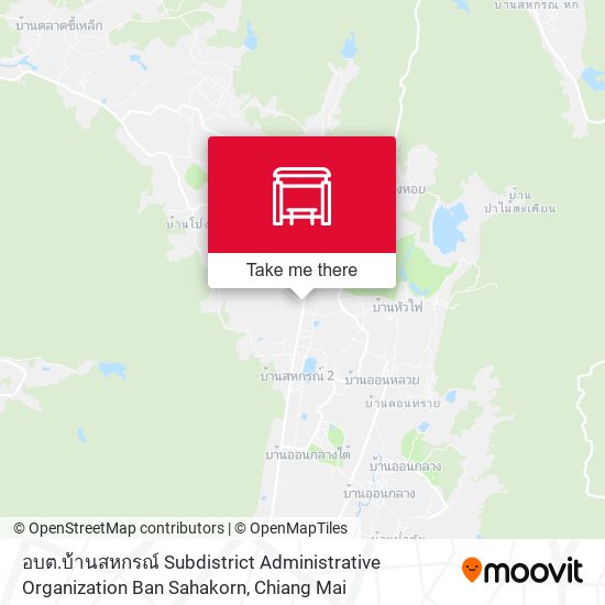 อบต.บ้านสหกรณ์ Subdistrict Administrative Organization Ban Sahakorn map